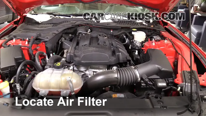 2015 Ford Mustang EcoBoost 2.3L 4 Cyl. Turbo Air Filter (Engine) Replace